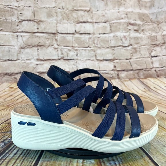 Skechers Shoes - Skechers Pier Lite Women's Luxe Foam Open Toe Strappy Wedges Sandals Size 9